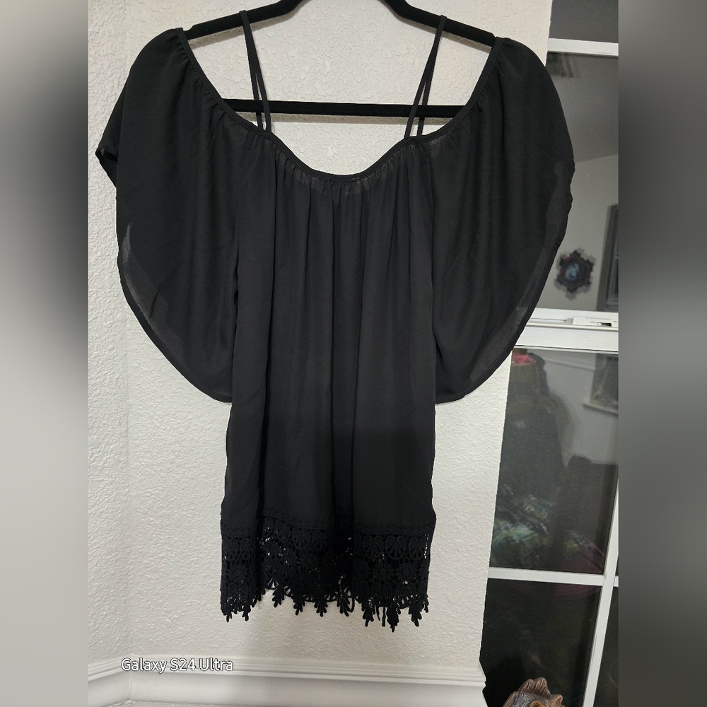C Black Dolman Sleeve Relaxed Blouse 0062